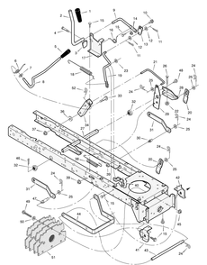 Mower Housing Suspension Diagram and Parts List for 312004X68A 2004 Briggs and Stratton Lawn Tractor